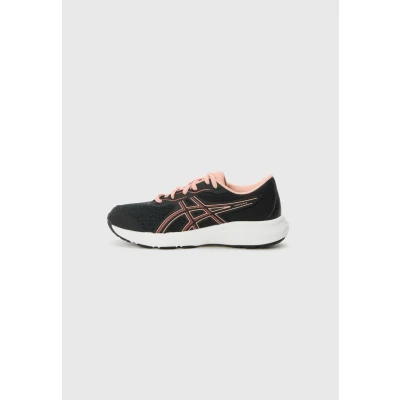 Afbeelding van Asics GEL Contend 9 Unisex Hardloopschoenen voor op de weg kinderen, Maat: 32.5, Black/dark pink Textiel/ synthetisch