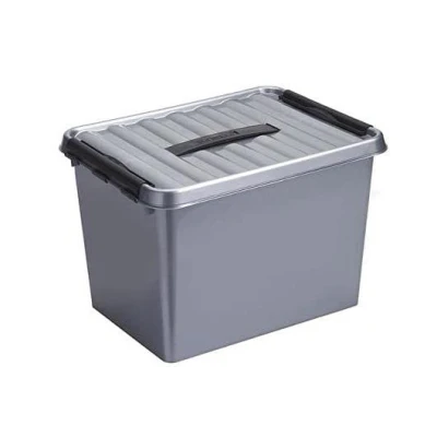Afbeelding van SUNWARE Q Line Box 22 liter 40 x 30 26 cm zilver/zwart