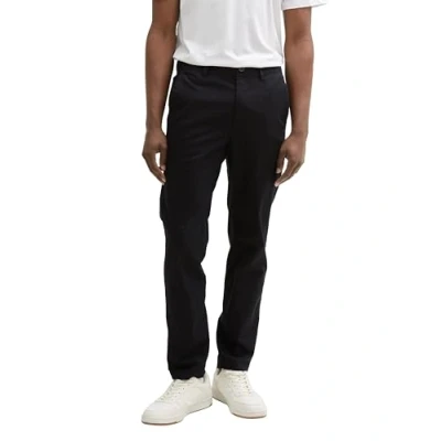 Afbeelding van TOM Tailor Denim Tapered MIT Anteil Chino, Heren, Maat: Medium, Black