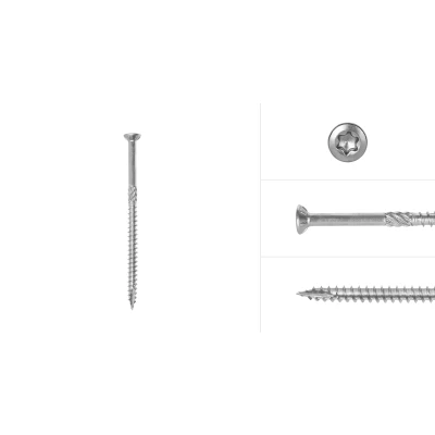 Afbeelding van Tuinschroeven RVS 410 4 x 70 mm Torx 20 met snijpunt Doos 200 Stuks