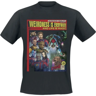 Afbeelding van Henry Tiger Marvel Guardians OF THE Galaxy Magazine Tshirt print, Heren, Maat: Large, Black