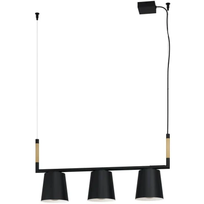 Afbeelding van EGLO Lacey hanglamp E27(excl) 78 cm Hout/Staal Zwart/Bruin