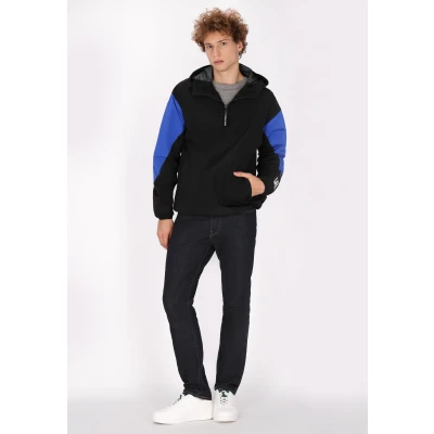 Afbeelding van Blouson Jas DREIMASTER L / Zwart Koninklijk Blauw Kleurblok 100% Nylon