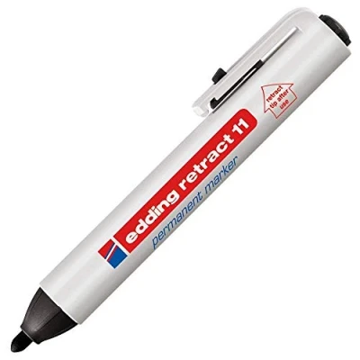 Afbeelding van Edding RETRACT 11 RETRACTABLE PERMANENT MARKER ZWARTE INKT (E 11/1)