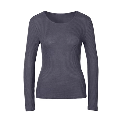 Afbeelding van Lascana Shirt met lange mouwen in modieuze piqué look