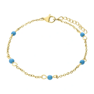 Afbeelding van Lucardi Dames Lova Armband Staal Goudkleurig 20 cm