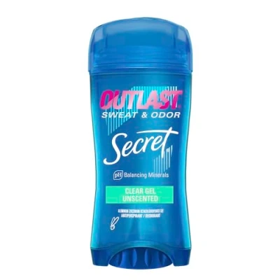 Afbeelding van SECRET Outlast 2 x Clear Gel (ongeparfumeerd), 76 g deodorant, voor 48h bescherming! uit de VS