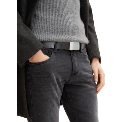 Afbeelding van TOM Tailor Ttbob Riem, Heren, Maat: 115, Black uni