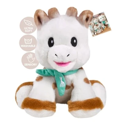 Afbeelding van Sophie de giraf Mini Knuffel Knuffeldier Machinewasbaar Verzwaarde poten Vanaf 0 maanden 14x8x16.5 cm Microvelours