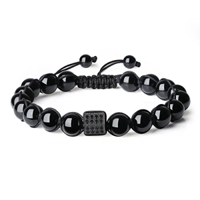 Afbeelding van COAI Uniseks partnerarmband van toermalijn Schörl, 16 centimeters, steen zwarte