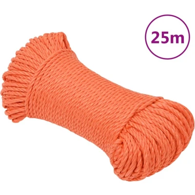 Afbeelding van vidaXL Werktouw 6 mm 25 m polypropeen oranje