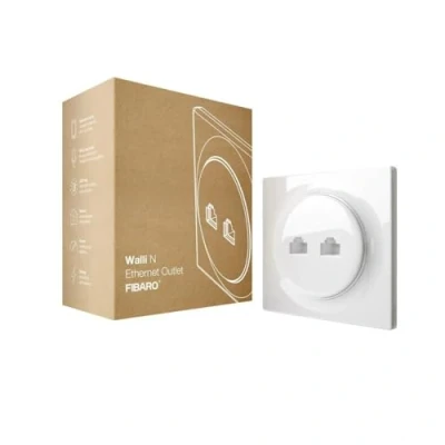 Afbeelding van FIBARO Walli N Ethernet outlet Wit Klassiek basiselement