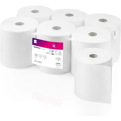 Afbeelding van Satino Midi rol 2 laags Cellulose wit 6 x 150 meter