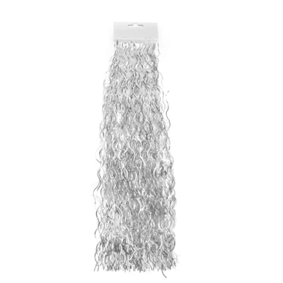 Afbeelding van happymas Lametta Kerstmis als decoratie &amp; voor advent met (zilver)