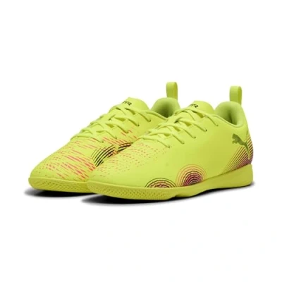 Afbeelding van Puma Future 8 PLAY IT JR Unisex Zaalvoetbalschoenen voor kinderen, Maat: 34.5, Yellow/black Kunststof