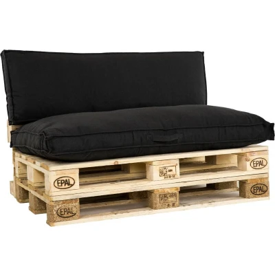 Afbeelding van Zit Palletkussen Luana 80x120 cm Black Unique Living