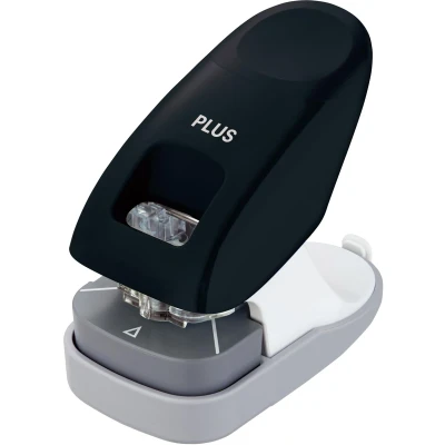 Afbeelding van Plus nietmachine zonder nietjes, 2 in 1, perforator, 10 vellen, zwart