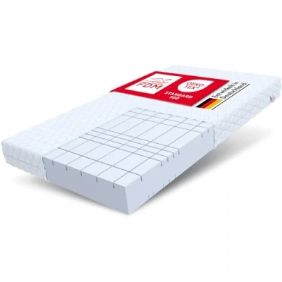 Afbeelding van FDM Pearl matras 120x200 cm koudschuim hoogte 16cm hardheidsgraad H4 7 ligzones Oeko Tex geschikt voor mensen met een allergie tijk wasbaar HR schuim