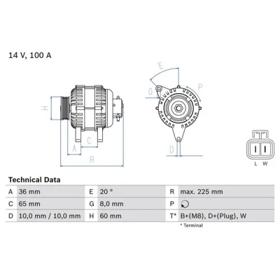 Afbeelding van Bosch Alternator/Dynamo 0 986 043 981