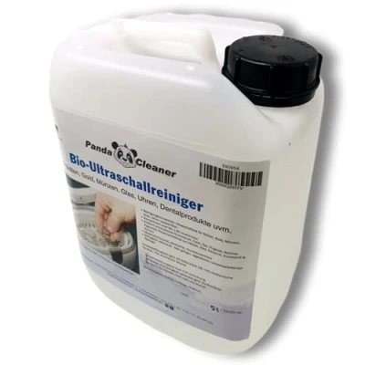 Afbeelding van PandaCleaner Vloeistof voor ultrasone reiniger, 5 liter concentraat brillen, tandheelkundige producten, goud, munten, glas, horloges (waterdicht) UVM. (5l jerrycan)