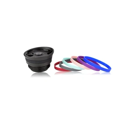 Afbeelding van Milu Vervangingsdeksel voor thermo mok 370ml &amp; 450ml Reserveonderdeel Kleur zwart incl. dichting en 4x rubberen hoes BPA Vrij