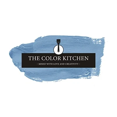 Afbeelding van The Color Kitchen TCK3004 Krachtige muurverf, schilderverf voor kleurrijke ruimtes, matte binnenverf in blauw, 2,5 l dekkende verf
