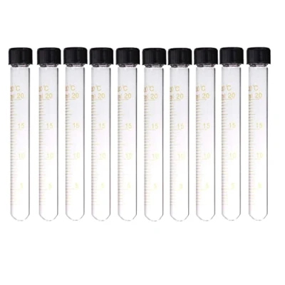 Afbeelding van SKYPRO 10 Stks 20 ml Centrifuge Buizen Afgestudeerd Glas Reageerbuizen met Schroef Caps Hoge Temperatuur Bestand Kalibratie