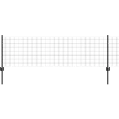 Afbeelding van vidaXL Gelast Draadhek met 11 U palen Grijs 0,6x25 m Staal