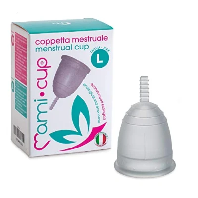 Afbeelding van Mamicup® Menstruele Cup MADE in ITALY L FDA Certified Transparant Silicon Medicale