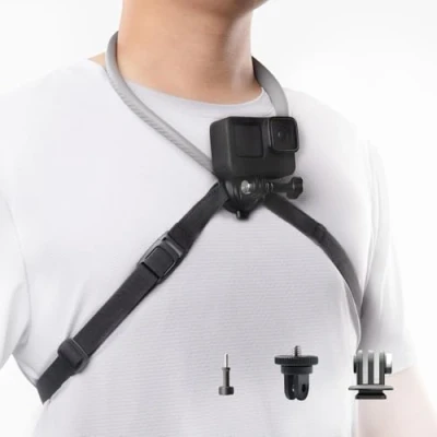 Afbeelding van PGYTECH CapLock POV nekhouder voor DJI OSMO Action 4/3, Gopro Hero 12/11/10, Pocket, Hand Free Video Vlog Ketting Lanyard Body Borstband Bevestiging Insta ONE RS/R/X3