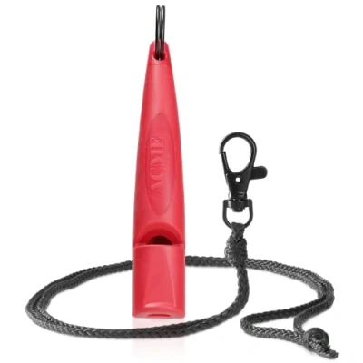 Afbeelding van ACME Hondenfluitje nr. 211,5 (update 2023) met gratis fluitband in matzwart Alpha Ideaal voor het terugroepen groot bereik frequentiegestandaardiseerd (Carmine Red)