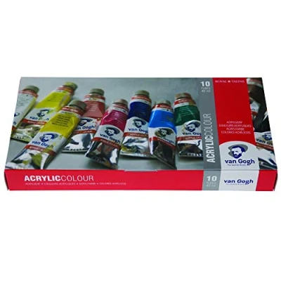Afbeelding van van Gogh Acrylverf basisset met 10 kleuren in tubes 40 ml