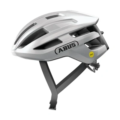 Afbeelding van ABUS PowerDome MIPS racefietshelm lichte fietshelm met slim ventilatiesysteem en impactbescherming Made in Italy voor mannen vrouwen zilver, maat S