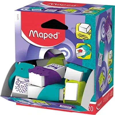 Afbeelding van Maped Little Monster gum, assorti, display van 20 stuks 16