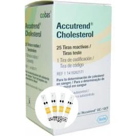 Afbeelding van Cholesterol teststrips Accutrend 25st.