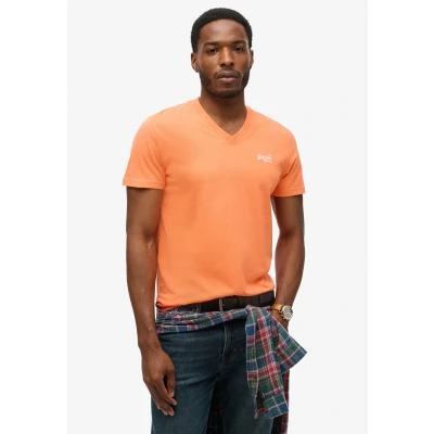 Afbeelding van Superdry Vintage LOGO Vneck Tshirt print, Heren, Maat: XL, Sunburst coral