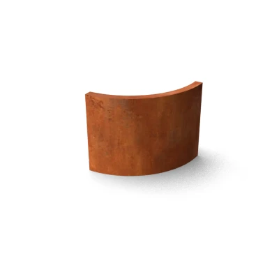 Afbeelding van Geroba Fronta Keerwanden cortenstaal buitenbocht L50 x B50 H20 cm