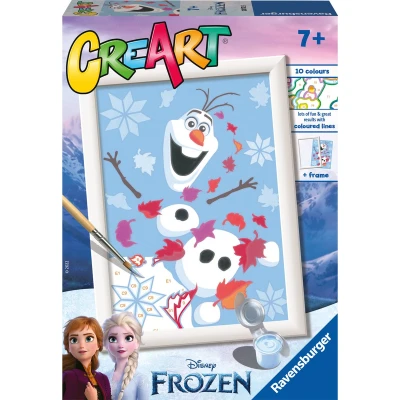 Afbeelding van Ravensburger CreArt Schilderen op Nummer Frozen Cheerful Olaf