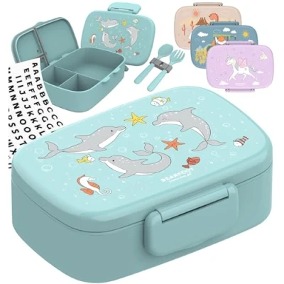 Afbeelding van broodtrommel lunch box bentobox kinderen dolfijn