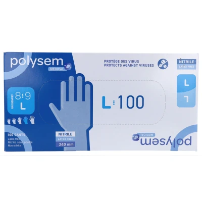 Afbeelding van Polysem Nitril Handschoenen Maat L 100ST