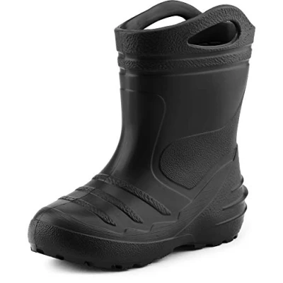 Afbeelding van Ladeheid LA KL 051 Kinder Regenlaarzen Rubber met Binnenschoen en Grepen Waterdicht EVA Wasbare Zwart 30