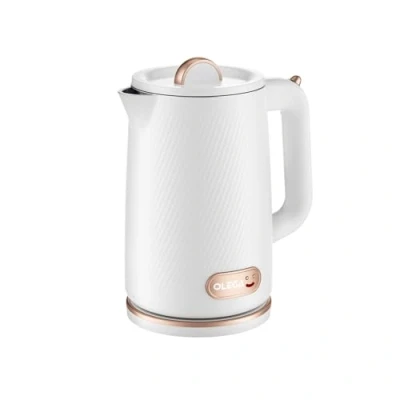 Afbeelding van OLEGA elektrische waterkoker voor kokend water, 1500 W snelkokend heet waterkoker, 1,8 liter, draagbare warmwaterkoker, theekoker, koffiepot