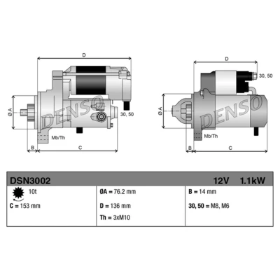 Afbeelding van Denso Starter DSN3002