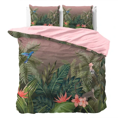 Afbeelding van Dekbedovertrek Stasia Eenpersoons (140x200 cm) Meerkleurig Polyester Dessin: Natuur Sleeptime Dekbed Discounter.nl