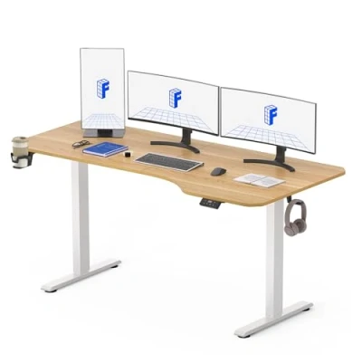 Afbeelding van FLEXISPOT Lite Elektrisch sta bureau, in hoogte verstelbaar zit bureau voor thuiskantoor (160 x 75 cm)