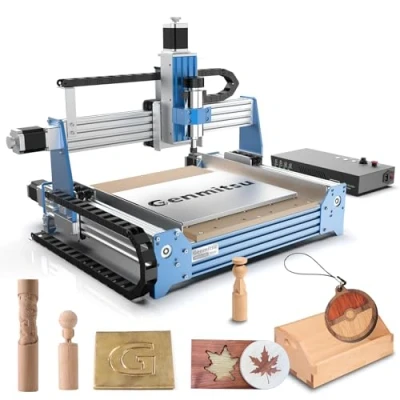 Afbeelding van Genmitsu PROVerXL 4030 CNC graveermachine, frees met C dragerframe, GRBL gestuurd, 3 assen freesmachine voor PCB, hout, metaal, XYZ werkbereik 400 mm x 300 110
