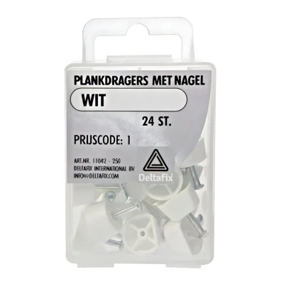 Afbeelding van Deltafix Plankdragers Met Nagel Wit 24 Stuks