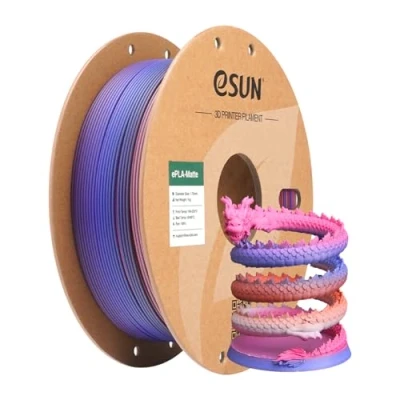 Afbeelding van eSUN Mat Regenboog PLA Filament 1.75mm, Veelkleurig 3D Printer PLA, 1KG Spoel (2.2 LBS) Kleurveranderend voor Printers, Snoepjes kleur