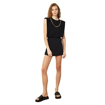 Afbeelding van Trendyol Zwarte Geweven Short Met Zakdetails Twoaw24Sr00030