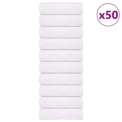 Afbeelding van vidaXL Gastendoekjes 50 st 30x50 cm 360 g/m² 100% katoen wit